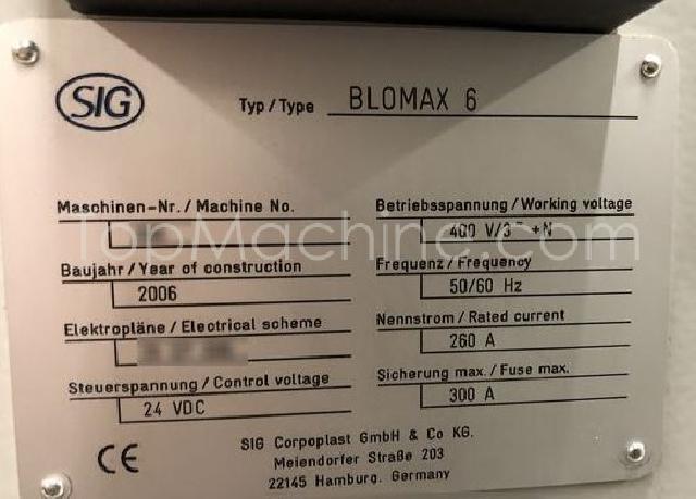 Used Blomax 6 Serie IIIC Şişeler, Preform PET ve Kilitler Stretch şişirme