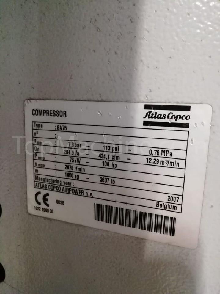 Used Atlas Copco GA75 Bottiglie, preforme PET e chiusure Compressori