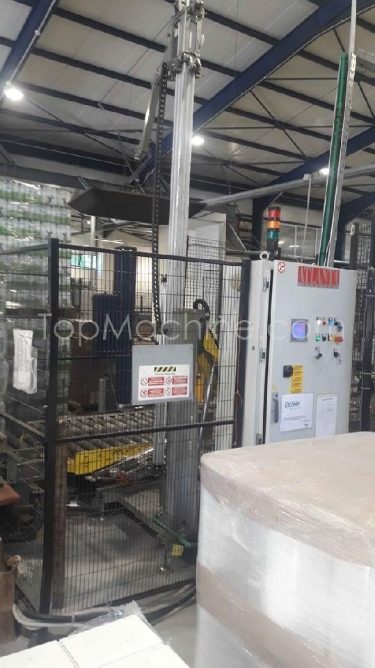 Used Atlanta Mytho Beverages & Liquids Palletizer & Pallet wrapper