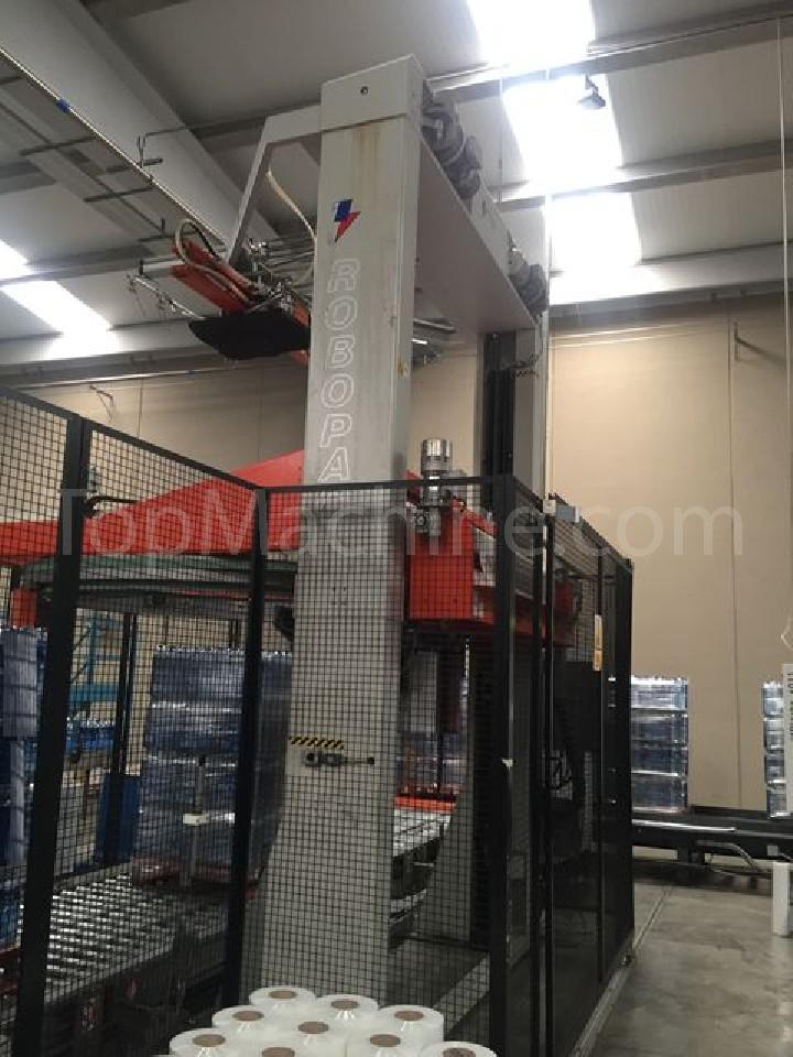 Used Robopac Genesis HS Beverages & Liquids Palletizer & Pallet wrapper