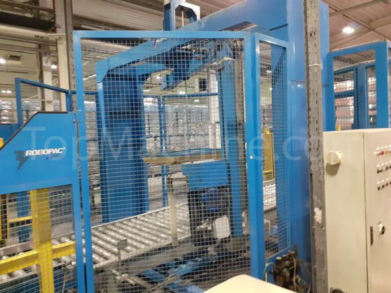 Used Robopac SCPS Beverages & Liquids Palletizer & Pallet wrapper