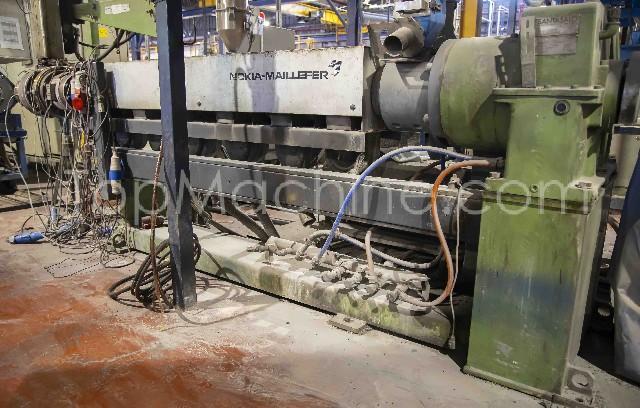 Used Nokia Maillefer NMB 100 24 Extrusion PE/PP pipe line