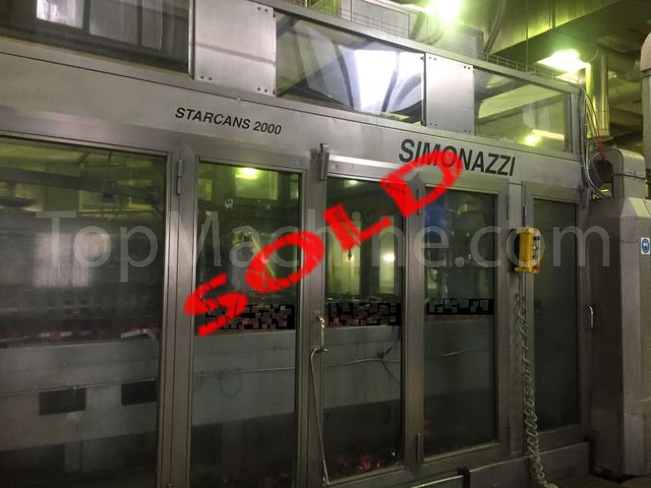 Used Simonazzi Starcans 2000 Bebidas e Líquidos Linha de latas