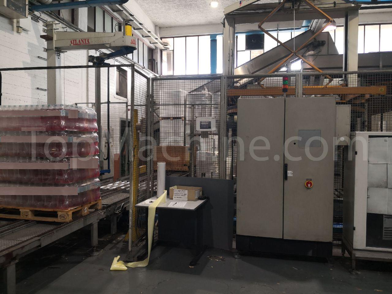 Used Robopac Genesis Beverages & Liquids Palletizer & Pallet wrapper