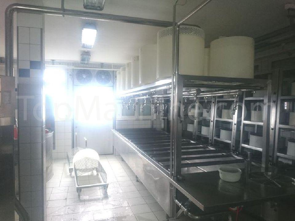 Used Baminox AG Gruyère Cheese Mould Filling Vat with Multi-Level Pres Queso y mantequilla